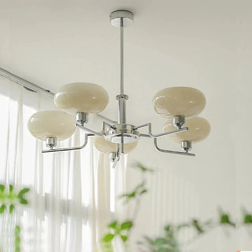 Bauhaus retro glass chandelier living room