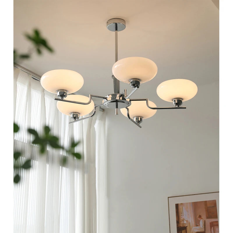 Bauhaus retro glass chandelier living room